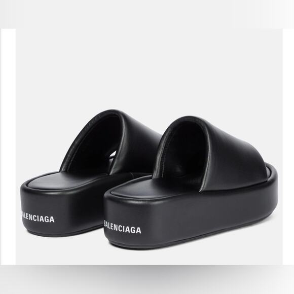 Balenciaga Shoes - Balenciaga Rise Black Platform Slide Slides Size 40 (10)
